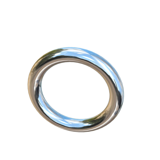 Titanium Arbor Ring 1/2 X 2-1/2 inch I.D. X 3-1/2 inch O.D., machined with polished finish