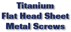 Titanium Flat Head Sheet Metal Screws