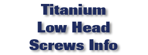 Titanium Shoulder Screws Info