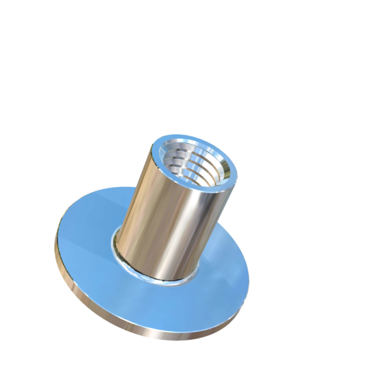 Titanium 1/4-28 UNF X 7/16 inch Allied Titanium Round Weld Nut