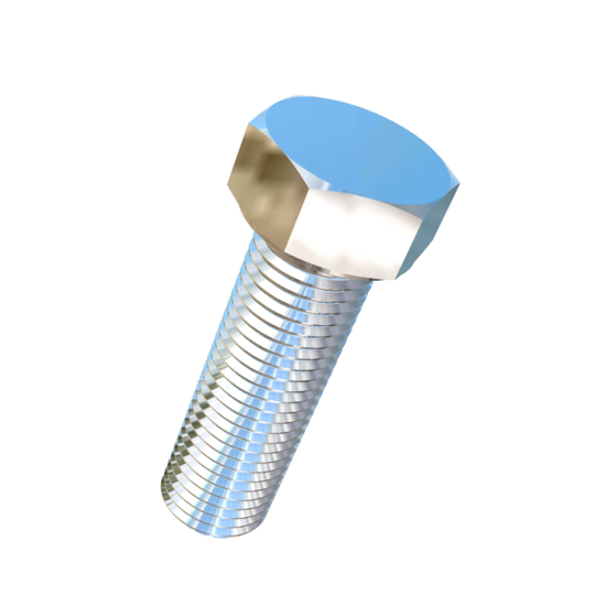 Titanium 7/16-20 X 1-3/8 inch UNF Fully Threaded Allied Titanium Hex Head Bolt (No Dimple)