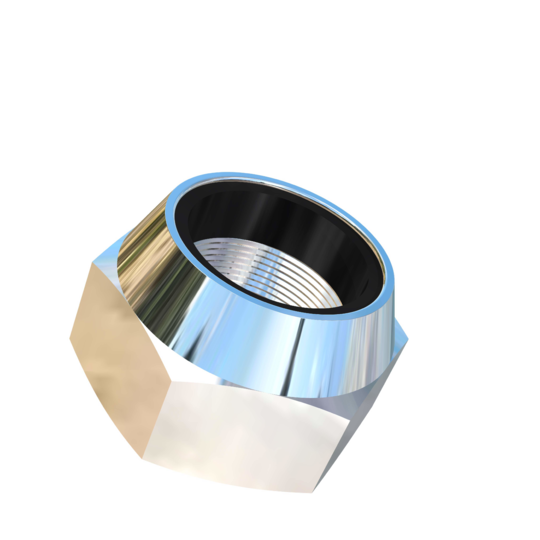 Titanium M24-1 Pitch Allied Titanium Hex Nylock Nut, Low Profile