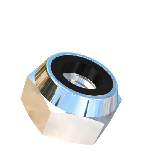 Titanium M6-1 Pitch Allied Titanium Hex Nylock Nut, Low Profile